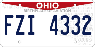 OH license plate FZI4332