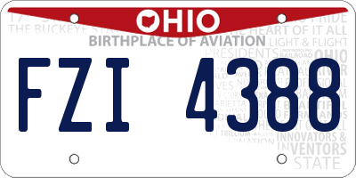 OH license plate FZI4388