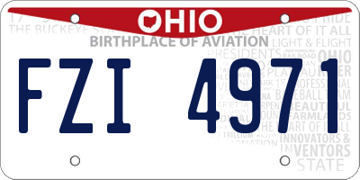 OH license plate FZI4971