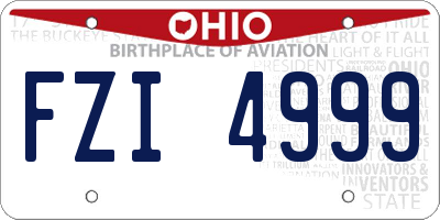 OH license plate FZI4999