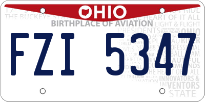 OH license plate FZI5347