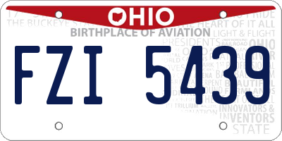 OH license plate FZI5439
