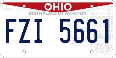 OH license plate FZI5661