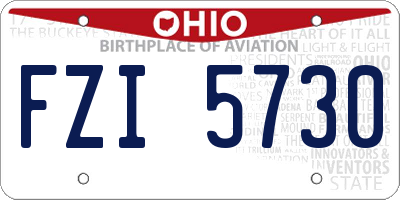 OH license plate FZI5730