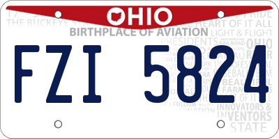 OH license plate FZI5824