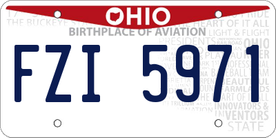 OH license plate FZI5971