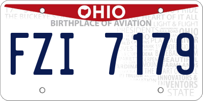 OH license plate FZI7179
