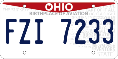 OH license plate FZI7233