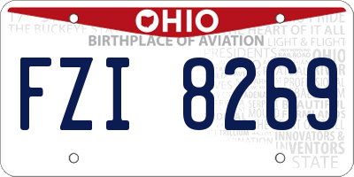 OH license plate FZI8269