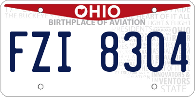 OH license plate FZI8304
