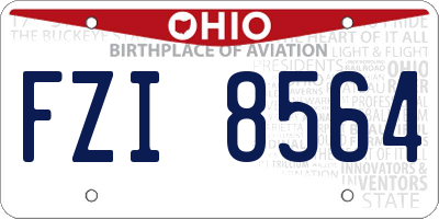 OH license plate FZI8564