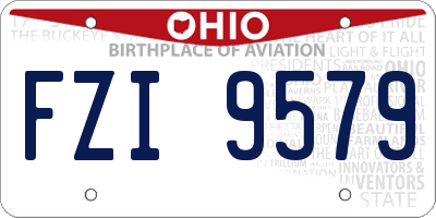 OH license plate FZI9579