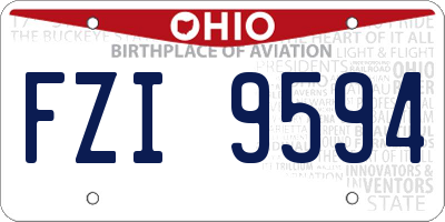 OH license plate FZI9594