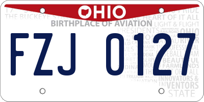 OH license plate FZJ0127