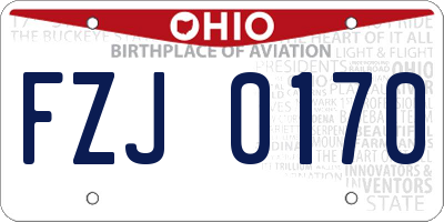 OH license plate FZJ0170