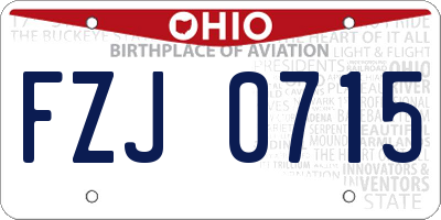OH license plate FZJ0715