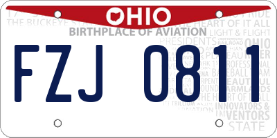 OH license plate FZJ0811