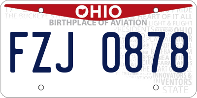 OH license plate FZJ0878