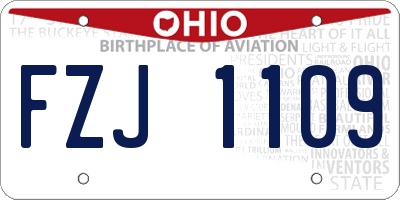OH license plate FZJ1109