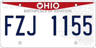 OH license plate FZJ1155