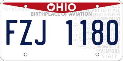 OH license plate FZJ1180