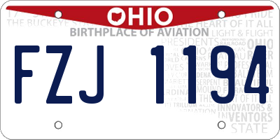 OH license plate FZJ1194