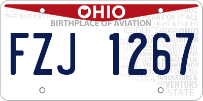 OH license plate FZJ1267