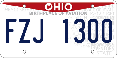 OH license plate FZJ1300