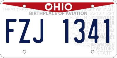 OH license plate FZJ1341