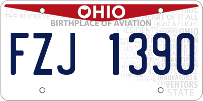 OH license plate FZJ1390