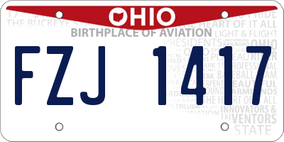 OH license plate FZJ1417