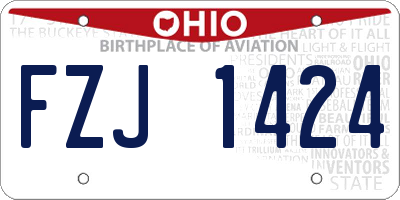 OH license plate FZJ1424