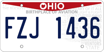 OH license plate FZJ1436