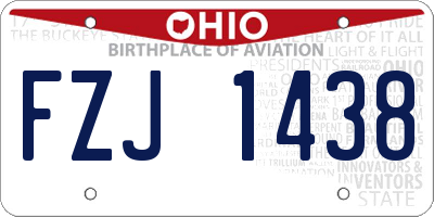 OH license plate FZJ1438