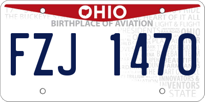 OH license plate FZJ1470