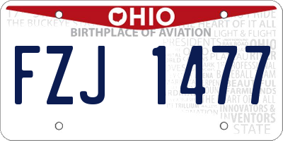 OH license plate FZJ1477