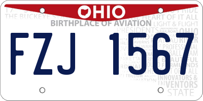 OH license plate FZJ1567