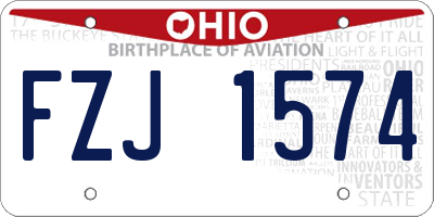 OH license plate FZJ1574
