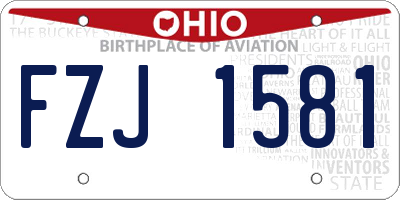 OH license plate FZJ1581