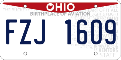 OH license plate FZJ1609