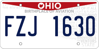 OH license plate FZJ1630