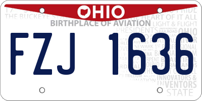 OH license plate FZJ1636