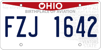 OH license plate FZJ1642