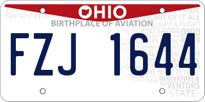 OH license plate FZJ1644