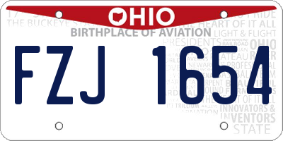 OH license plate FZJ1654