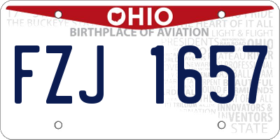OH license plate FZJ1657