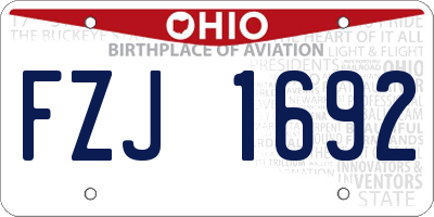 OH license plate FZJ1692