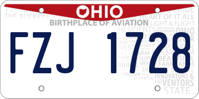 OH license plate FZJ1728