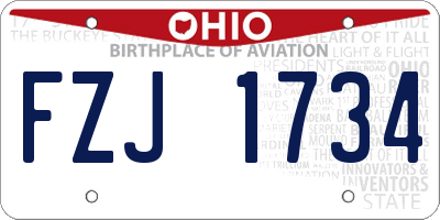 OH license plate FZJ1734