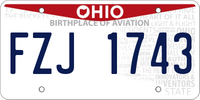OH license plate FZJ1743